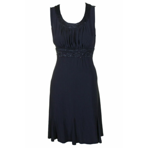 R&M Richards Ruffle Trim Sequined Lace Bolero Dress